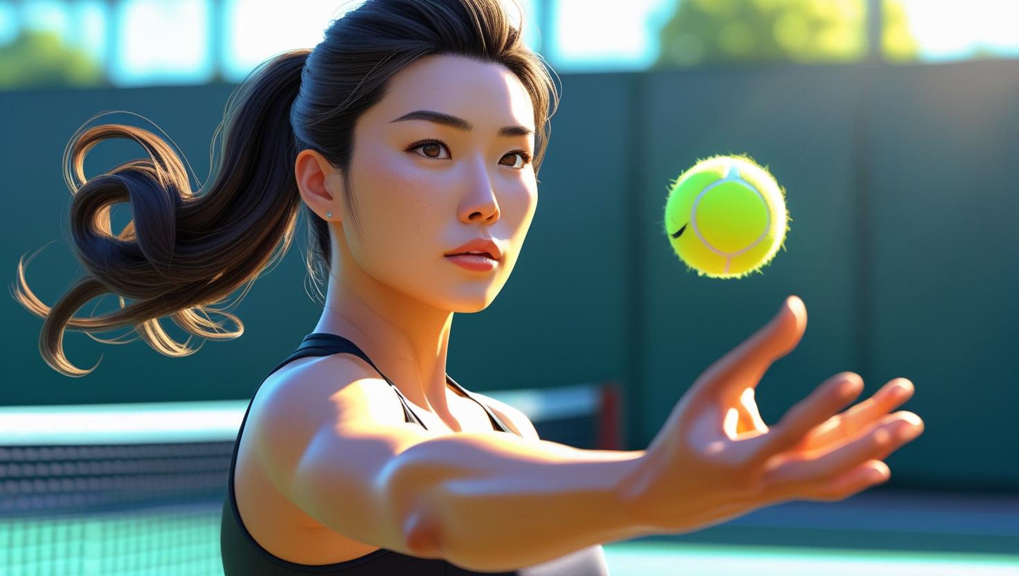 テニスを練習する女性 - 反復練習の重要性